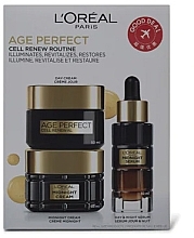 Fragrances, Perfumes, Cosmetics Set - L'oreal Paris Age Perfect Cell Renew Routine (d/cr/50ml + n/cr/50ml + ser/30ml)