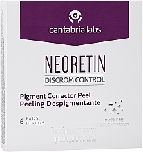 Brightening Face Peeling - Cantabria Labs Neoretin Discrom Control Pigment Peel Pads — photo N1