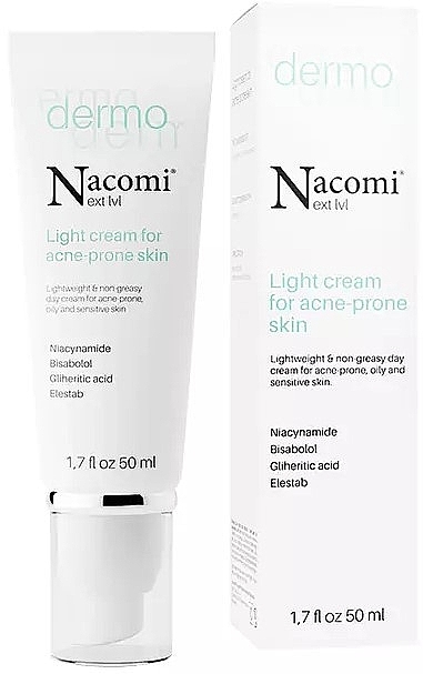 Light Cream for Problem Skin - Nacomi Next Level Dermo Light Cream For Acne-prone Skin — photo N1