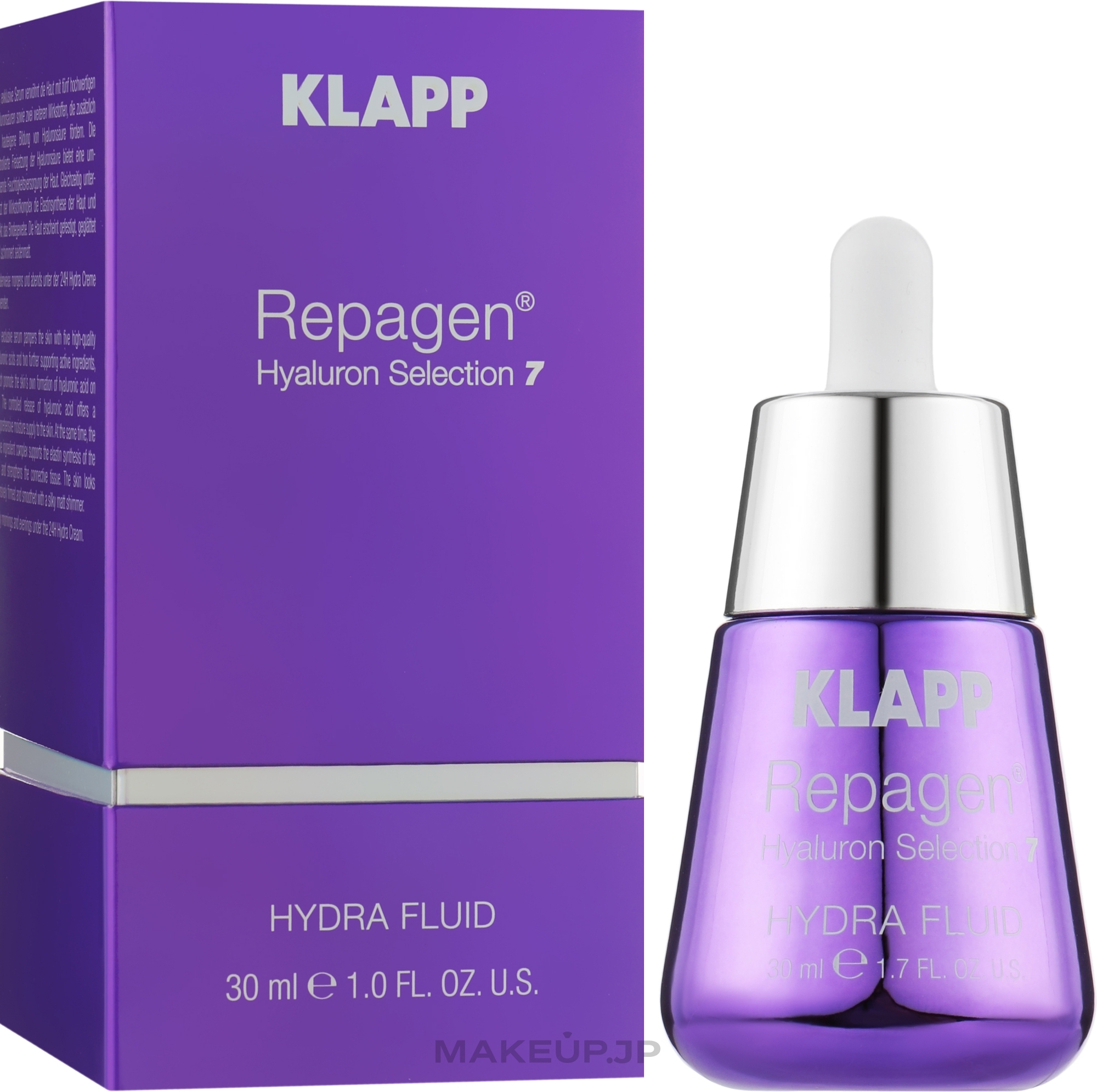 Moisturizing Face Fluid - Klapp Cosmetics Repagen Hyaluron Selection 7 Hydra Fluid  — photo 30 ml