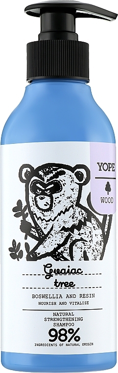 Tree of Life Power Strengthening Shampoo - Yope Hair Shampoo Strengthening Guaiac Wood, Incense, Resin — photo N3