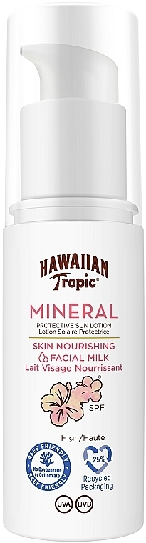 Sunscreen Face Lotion - Hawaiian Tropic Skin Nourishing Mineral Facial Milk SPF30 — photo N1