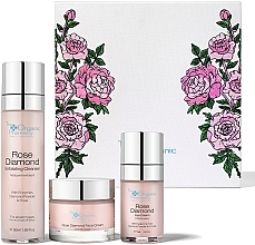 Fragrances, Perfumes, Cosmetics Face Care Set - The Organic Pharmacy Eco Refillable Rose Diamond Collection (cr/50ml + cleanser/50ml + eye/cr/15ml)