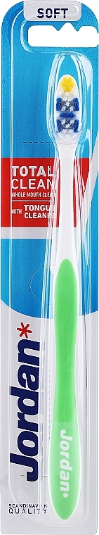 Toothbrush Total Clean, Soft, green - Jordan Total Clean Soft — photo N2