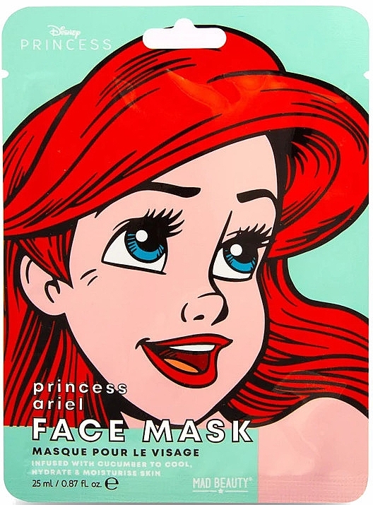 Ariel Sheet Mask - Mad Beauty Disney POP Princess Face Mask Ariel — photo N1