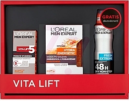 Fragrances, Perfumes, Cosmetics Set - L'Oreal Paris Men Expert Vita Lift (cr/50ml + after/sh/w/100ml + deo/150ml)