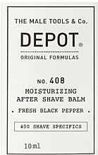 Fragrances, Perfumes, Cosmetics Moisturizing After Shave Balm 'Fresh Black Pepper' - Depot Shave Specifics 408 Moisturizing After Shave Balm (sample)