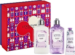 Fragrances, Perfumes, Cosmetics L'Occitane Lavande Blanche - Set (b/milk/250ml + sh/gel/250ml + h/cr/30ml)