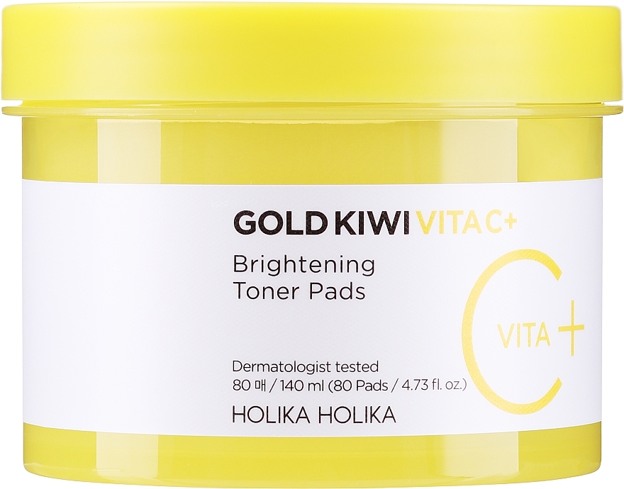 Brightening Toner Pads - Holika Holika Gold Kiwi Vita C+ Brightening Toner Pads — photo N4