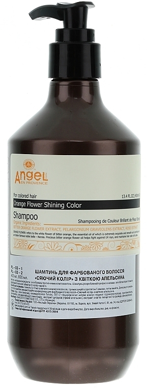 Shiny Color Shampoo for Colored Hair with Orange Blossom - Angel Professional Paris Provence Colored Hair Shampoo — photo N1