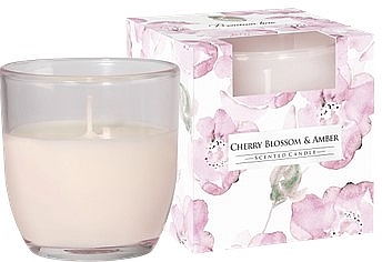 Cherry Blossom & Amber Scented Candle in Glass - Bispol Scented Candle — photo N1