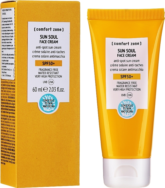 Anti-Age Spots Face Sunscreen - Comfort Zone Sun Soul Face Cream SPF50+ — photo N1