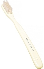 Hard Toothbrush, milky - Acca Kappa Vintage Tooth Brush Nylon Hard Ivory White Color — photo N1