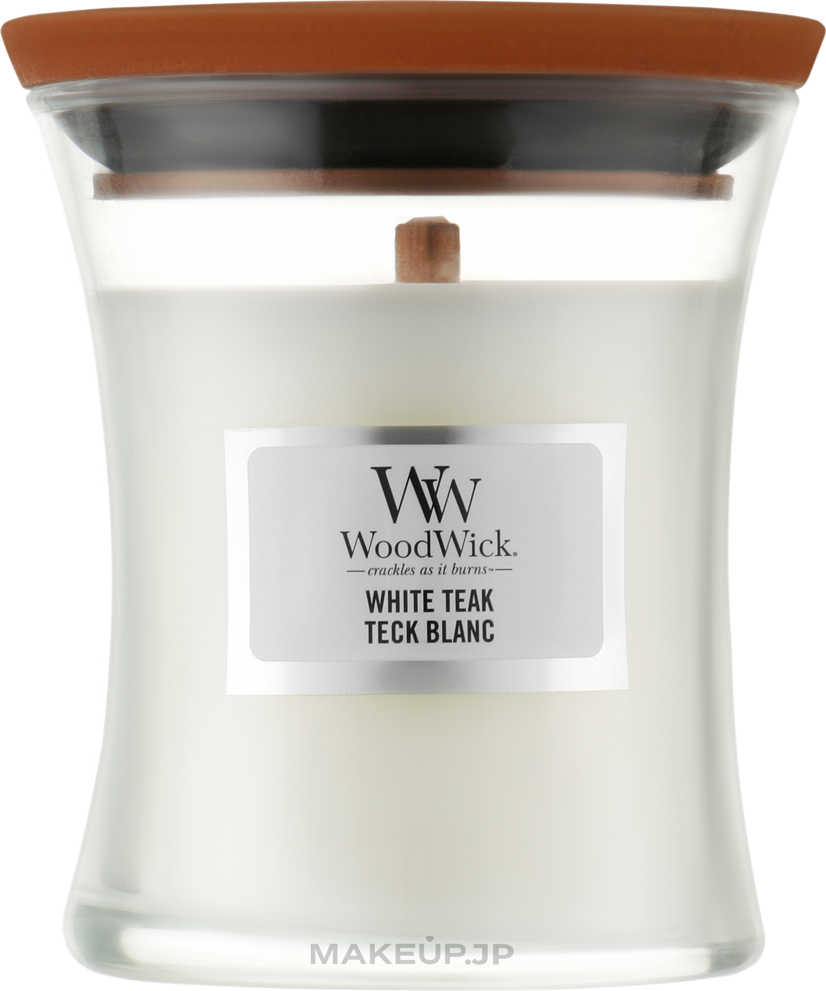Scented Candle - WoodWick Hourglass White Teak Teck Blanc  — photo 85 g