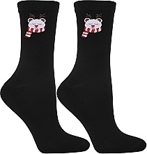 Fragrances, Perfumes, Cosmetics Women Socks with Christmas Motif CSLS250-020, black - Moraj