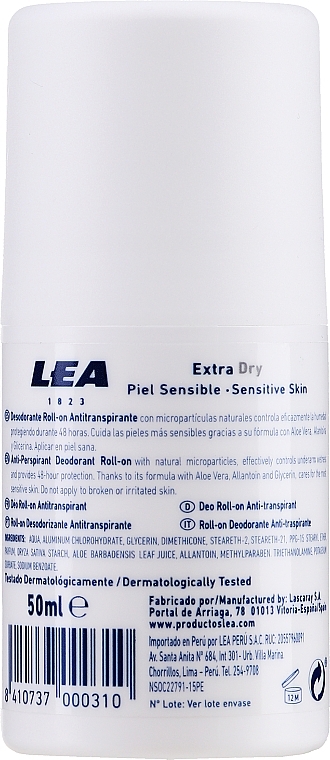 Roll-On Unisex Deodorant - Lea Extra Dry Unisex Roll-on Deodorant — photo N2