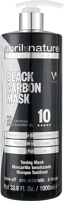 Hair Mask - Abril et Nature Black Carbon Toning Mask — photo N1