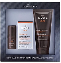 Fragrances, Perfumes, Cosmetics Set - Nuxe Men Excellence For Men (eye/cr/15ml + f/fluid/50ml + sh/gel/200ml)