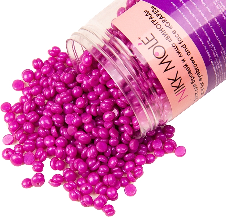 Pearl Brow & Face Wax "Grape" - Nikk Mole Wax For Eyebrows And Face Grapes — photo N1
