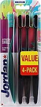 Fragrances, Perfumes, Cosmetics Medium Toothbrush, 4 pcs, green, three black - Jordan Ultimate You Medium