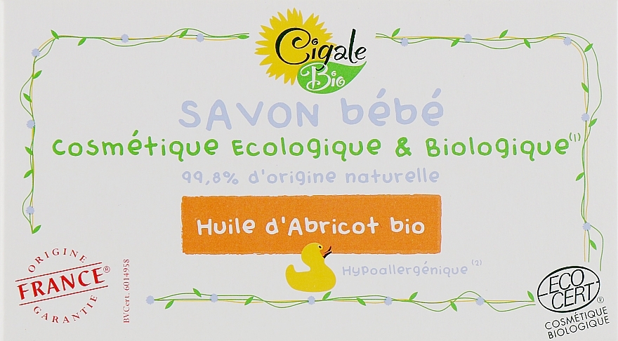 Baby Soap with Apricot Oil - La Cigale Bio Baby Soap With Apricot Oil — photo N1