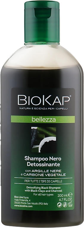 Detoxifying Black Shampoo - BioKap Detoxifying Black Shampoo — photo N2