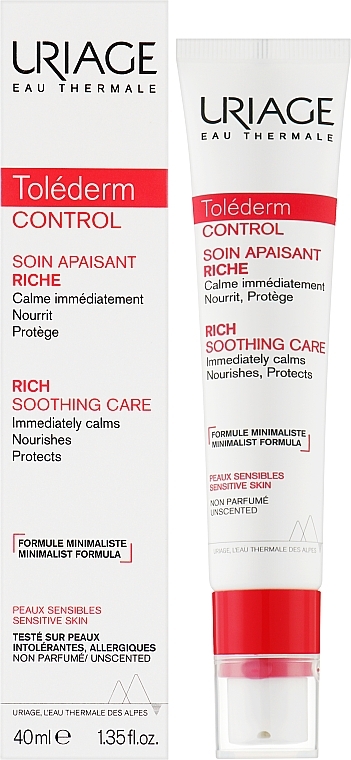 Soothing Face Cream for Sensitive Skin - Uriage Tolederm Control Rich Soothing Care — photo N2