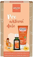 Fragrances, Perfumes, Cosmetics Set - Weleda Pro For Active Souls Set (sh/gel/200ml + massage/oil/50ml)