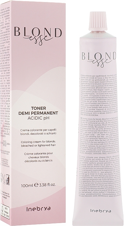 Coloring Hair Cream - Inebrya Blondesse Toner Demi Permanent — photo N1