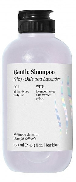 Oat & Lavender Shampoo - Farmavita Back Bar No3 Gentle Shampoo Oats And Lavender — photo N1