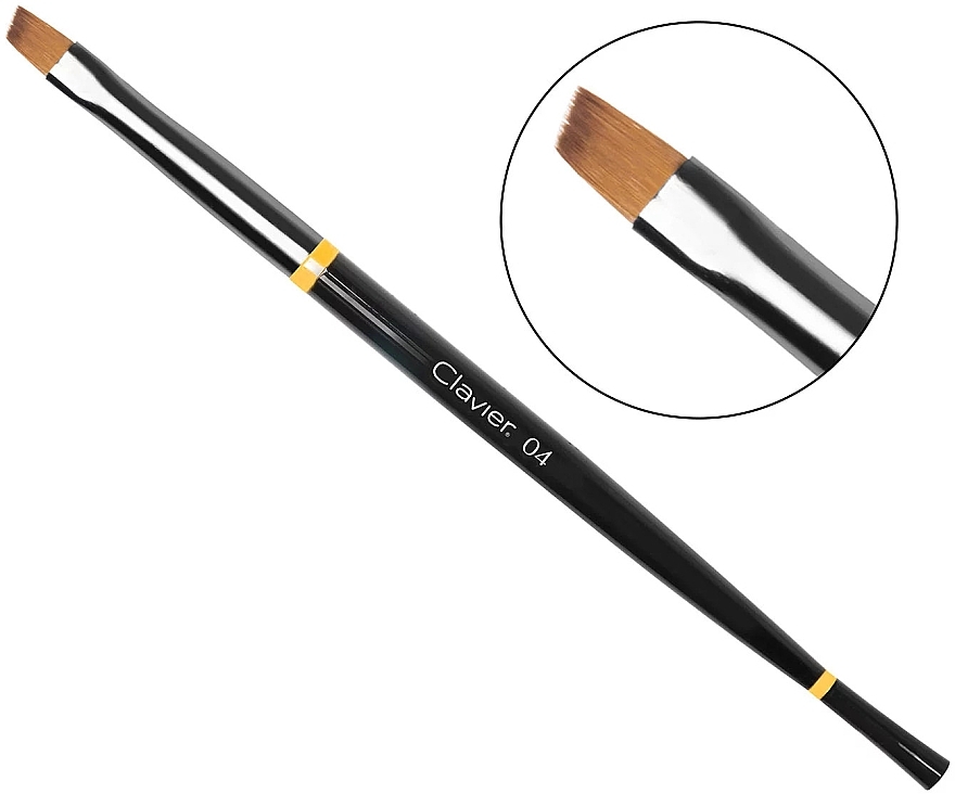 Slanted Gel & Acrylic Brush #04 - Clavier One Stroke — photo N1