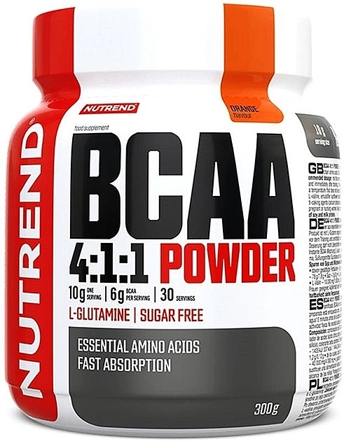 Orange Amino Acid - Nutrend BCAA 4:1:1 Powder Orange — photo N1