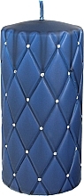 Fragrances, Perfumes, Cosmetics Decorative Candle, blue, 7x14cm - Artman Florence Mat