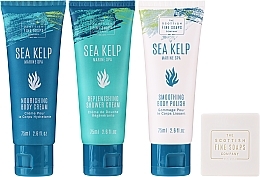 Set - Scottish Fine Soaps Sea Kelp Marine Spa Luxurious Gift Set(b/cr/75ml + b/peel/75ml + sh/cr/75ml + soap/40g) — photo N2
