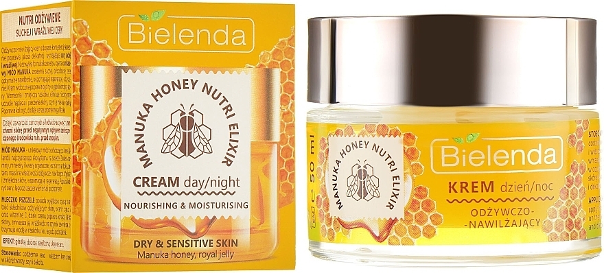 Nourishing Moisturizing Face Cream - Bielenda Manuka Honey Nutri Elixir Day/Night Cream — photo N1