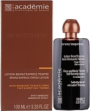 Autotan Lotion for Face and Body - Academie Bronz’Express Lotion — photo N3