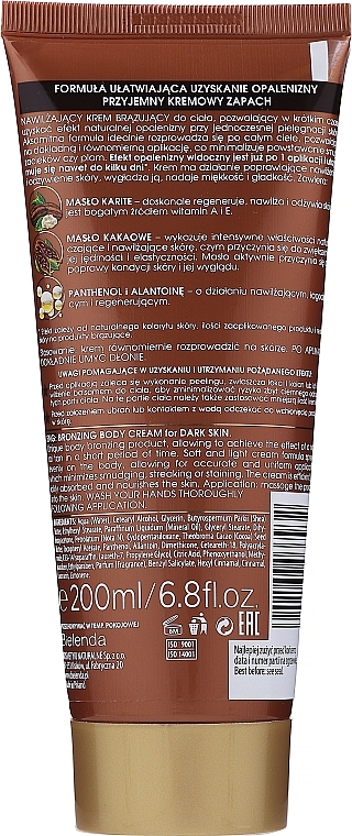 Bronzing Moisturizing Body Cream - Bielenda Magic Bronze 2in1 Moisturizing Bronze Cream For Dark Skin  — photo N4