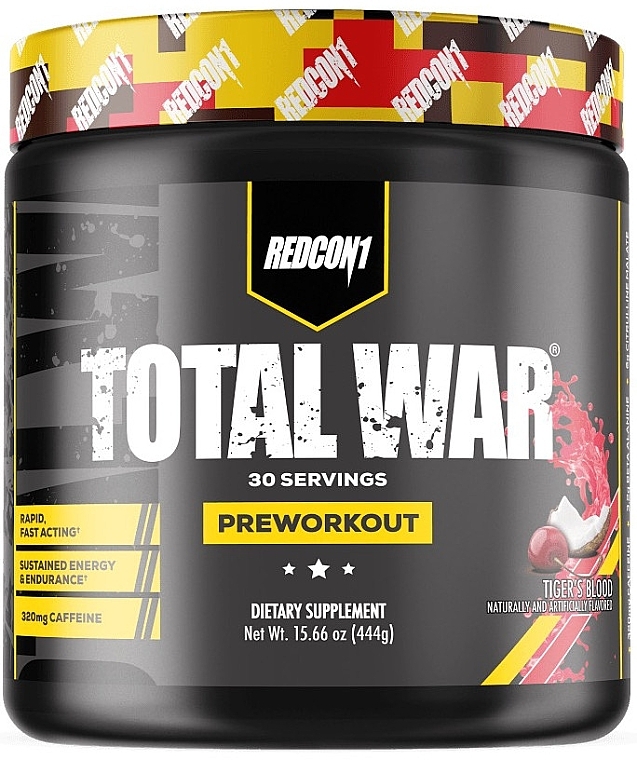 プレワークアウト コンプレックス - RedCon1 Total War Preworkout Tigers Blood — photo N1