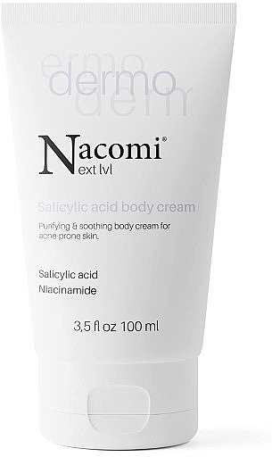Cleansing & Soothing Body Cream with Salicylic Acid - Nacomi Salicylic Acid purifying body Cream — photo N1