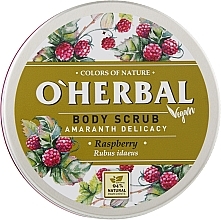 Fragrances, Perfumes, Cosmetics Body Scrub "Raspberry" - O’Herbal Body Scrub Raspberry