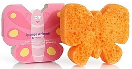 Kids Reusable Foam Bath Sponge 'Butterfly' - Spongelle Animals Sponge Butterfly Body Wash Infused Buffer — photo N1