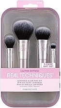 Fragrances, Perfumes, Cosmetics Mini Makeup Brush Set - Real Techniques Luminous Glow Mini Kit