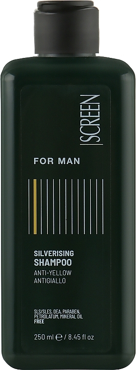 Anti-Yellow Shampoo for Men - Screen For Man Silverising Shampoo — photo N1