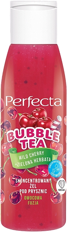 Wild Cherry + Green Tea Shower Gel - Perfecta Bubble Tea Wild Cherry + Green Tea Concentrated Shower Gel MINI — photo N1