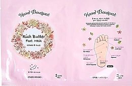 Fragrances, Perfumes, Cosmetics Shea Foot Mask - Etude House Hand Bouquet Rich Butter Foot Mask