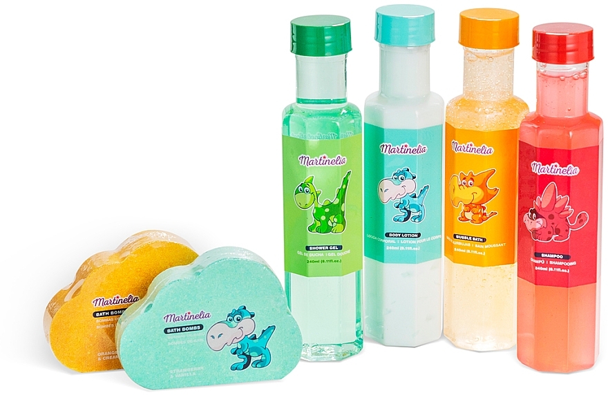 Set, 5 products - Martinelia Little Dinosauric Complete Bath Set — photo N1