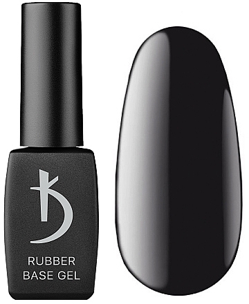 Rubber Base Gel Polish, black - Kodi Professional Rubber base Gel Black — photo N1