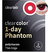 Fragrances, Perfumes, Cosmetics One-Day Color Contact Lenses 'Red Vampire', 2 pieces - Clearlab ClearColor 1-Day Phantom