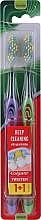 Fragrances, Perfumes, Cosmetics Toothbrush "Twister", Medium, green + purple - Colgate Twister Medium