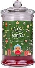 Fragrances, Perfumes, Cosmetics Scented Candle with a Cap - Accentra Hello Winter Apple & Cinnamon Scented Candle